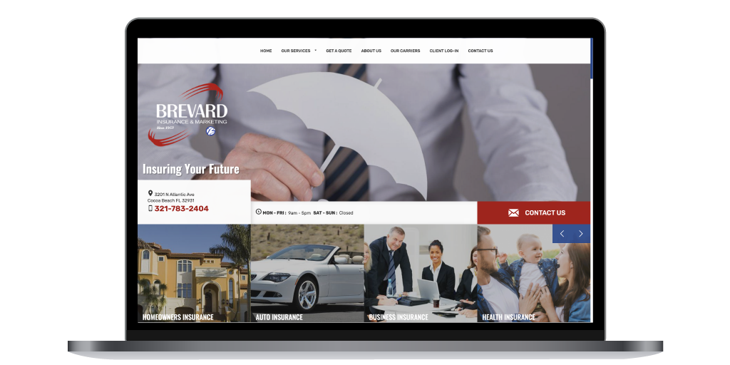 Homepage-Brevard-Insurance-and-Marketing-Linkeo-website
